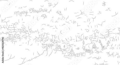 Abstract minimalist sketch with chaotic gray lines on white paper.