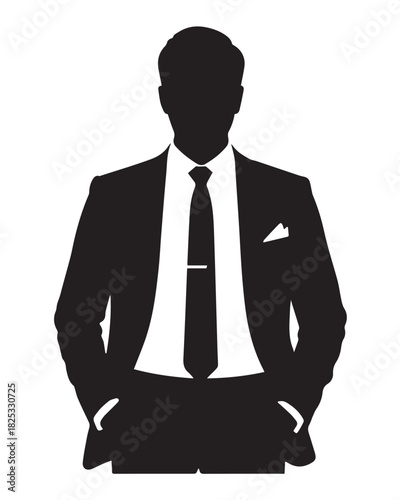 businessperson anonymous figure for corporate branding and icon