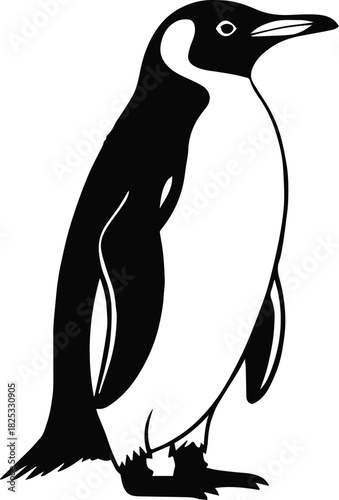 penguin emblem badge mascot vector graphic