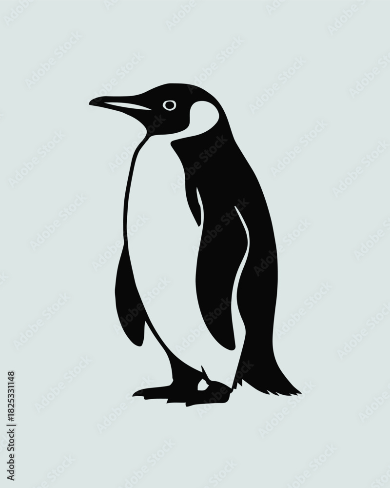 Fototapeta premium penguin logo vector icon for branding and mascot design
