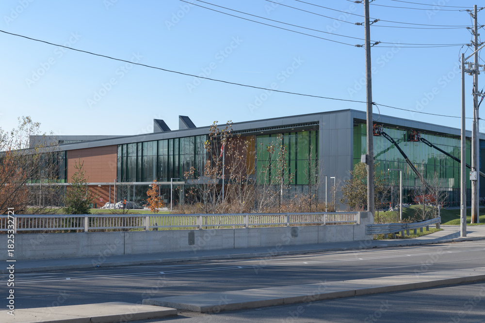 Obraz premium wide view of York Recreation Centre located at 115 Black Creek Dr (at Eglinton Av W), Toronto