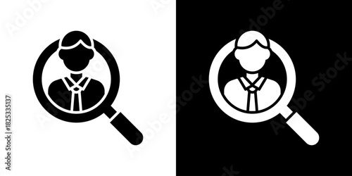 Recruitment Icon Vector Illustration. Designed For Creative Flexibility In Light And Dark Versions. 