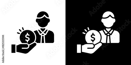 Compensation Icon Vector Illustration. Designed For Creative Flexibility In Light And Dark Versions. 