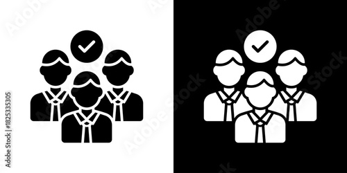 Candidate Selection Icon Vector Illustration. Designed For Creative Flexibility In Light And Dark Versions. 