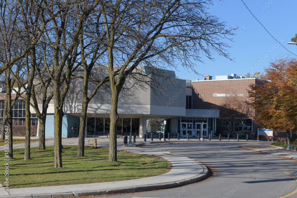 Fototapeta premium York Civic Centre, city government office, located at 2700 Eglinton Av W, Toronto
