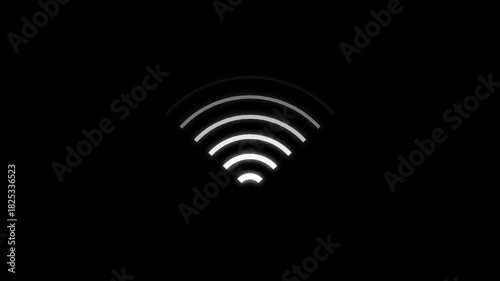 Wifi signal animation 4K 30fps 3D render , wifi signal search animation,wifi animation