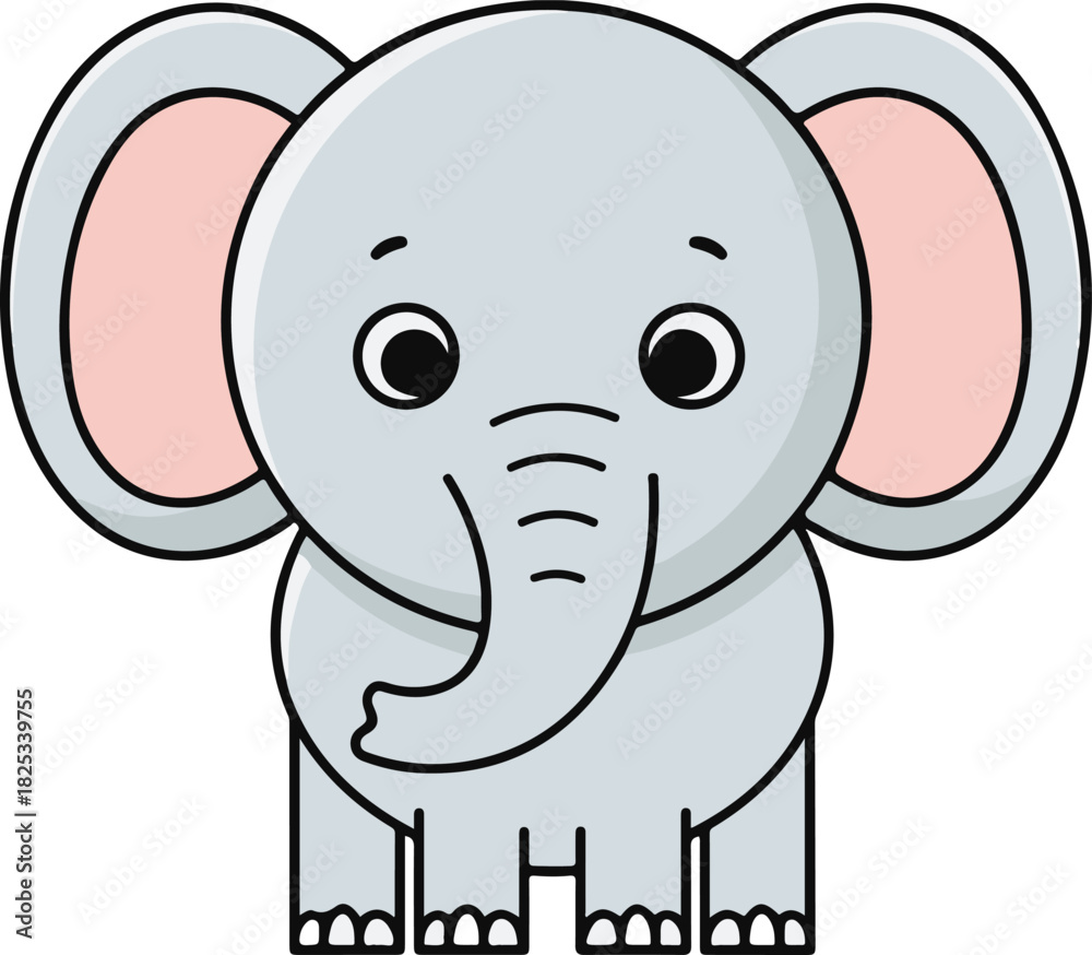 Obraz premium funny elephant cartoon