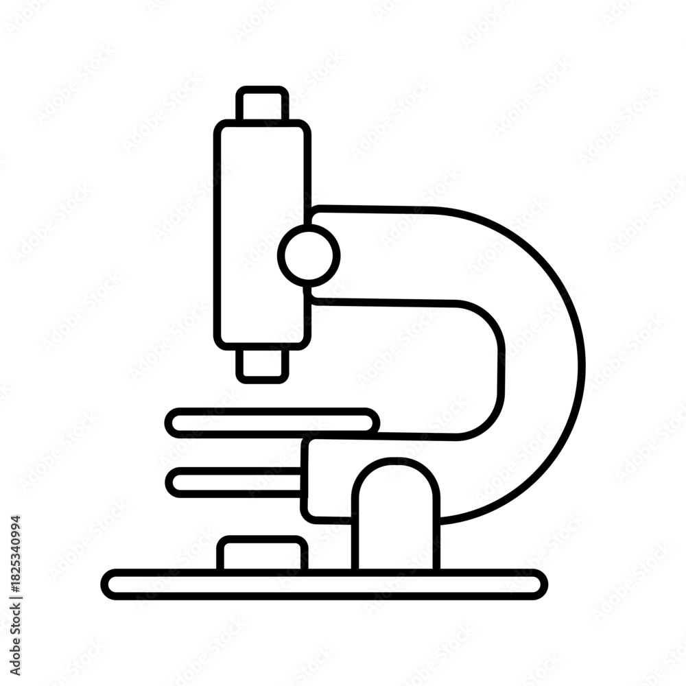 Fototapeta premium Simple lineart icon of laboratory science instrument. 