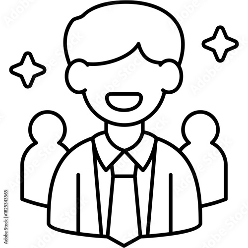 Line Art Public Figure Icon