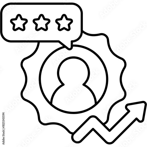 Line Art Reputation Icon