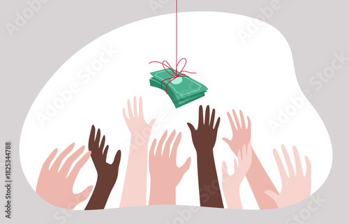 The pursuit of wealth, or unequal access to resources. Access to money and opportunities may not be equally distributed, leading to a struggle among individuals from diverse backgrounds.