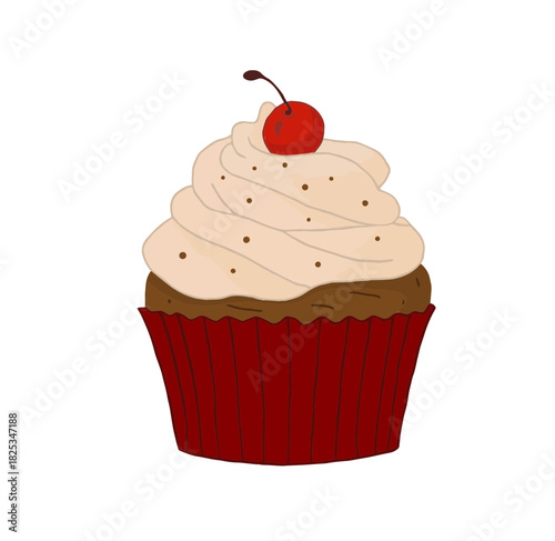 Cupcake With Cherry