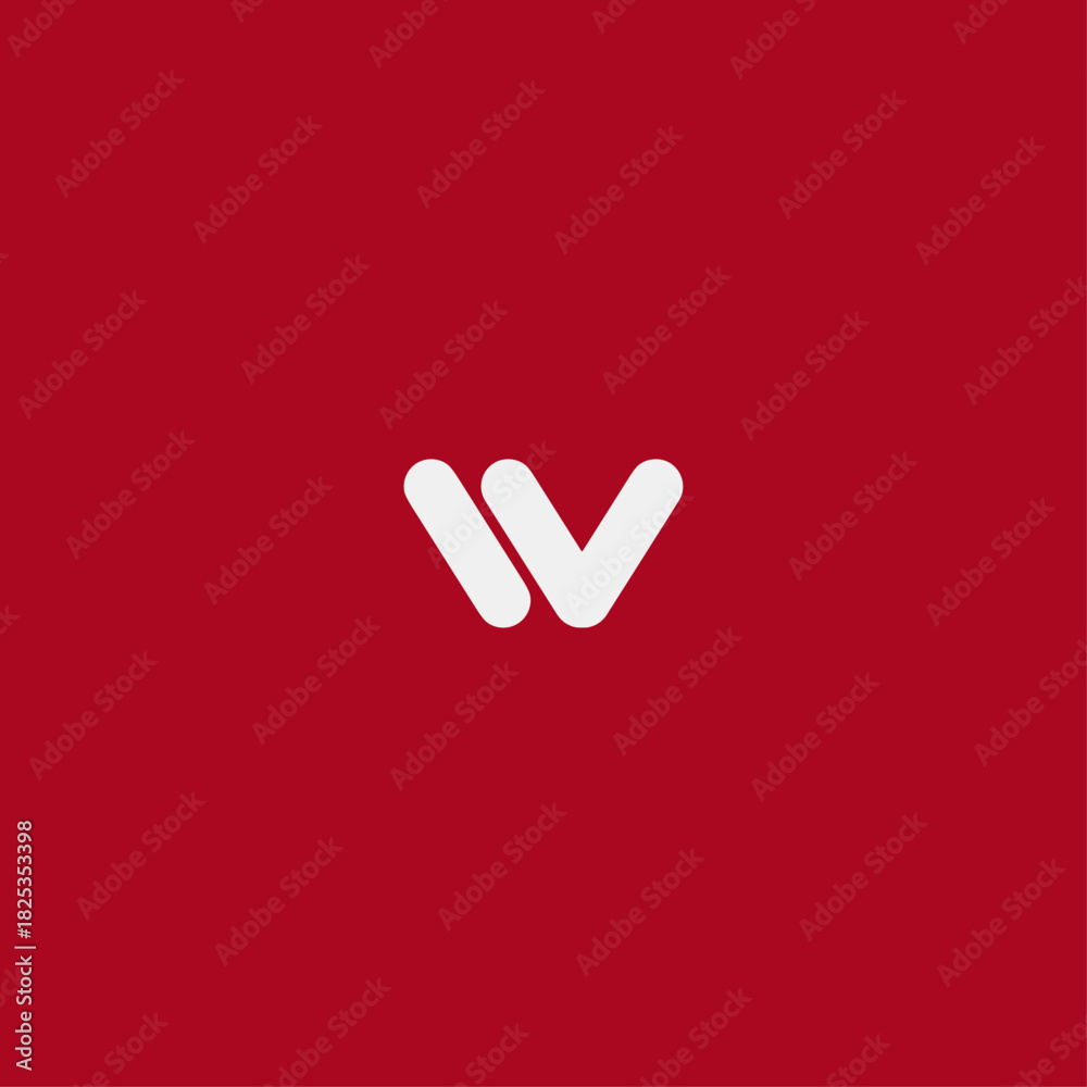 Obraz premium Letter WV logo Icon flat vector design