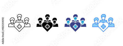 Public Health  icon set multiple style collection