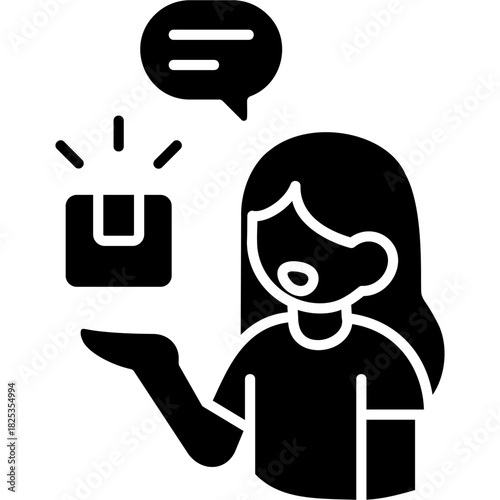 Glyph Solid Endorsement Icon