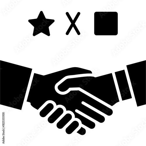 Glyph Solid Brand Partnership Icon