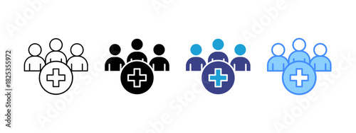 Patient  icon set multiple style collection