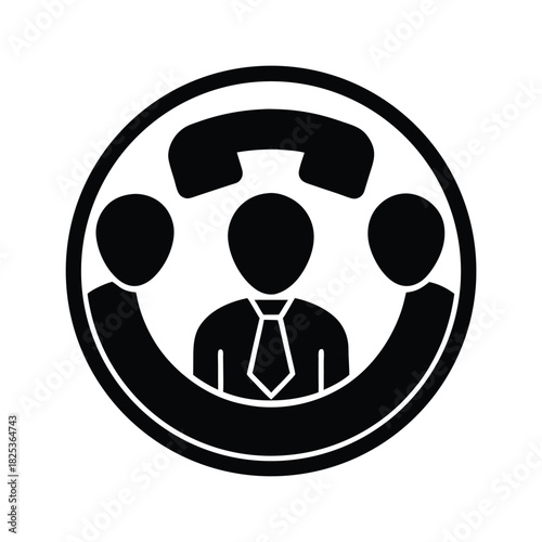 Conference Call Icon Vector Illustration