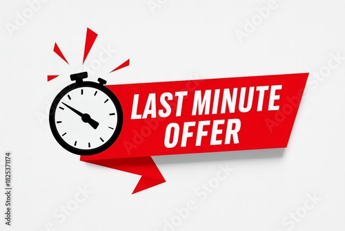 Wallpaper Mural Urgent last minute offer with a stopwatch signaling time running out for a sale or promotion Torontodigital.ca