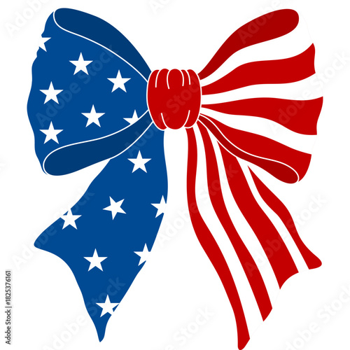 Patriotic American Flag Bow element 