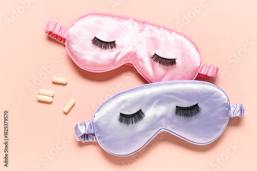 Composition with sleep mask...