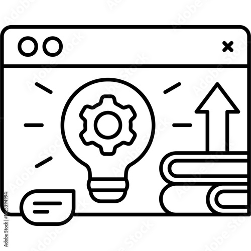 Line Art Skill Development Icon