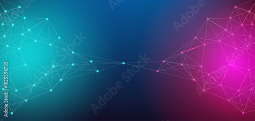 Abstract Digital Network Connections  Global Technology Concept Background