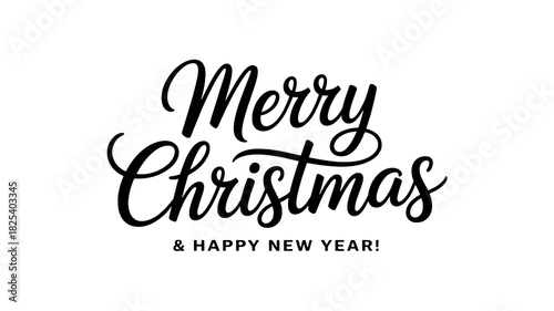 Stylish Merry Christmas and Happy New Year wishes for elegant holiday cards