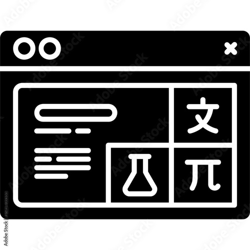 Glyph Solid Course Hub Icon