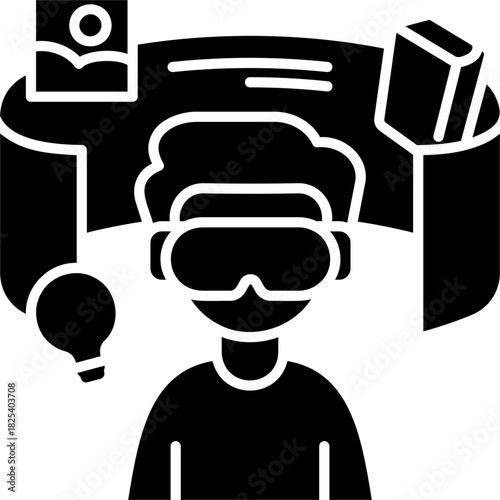 Glyph Solid Experience Learning Icon