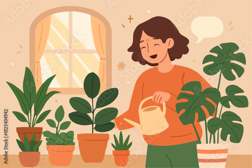 Introvert Caring for Houseplants