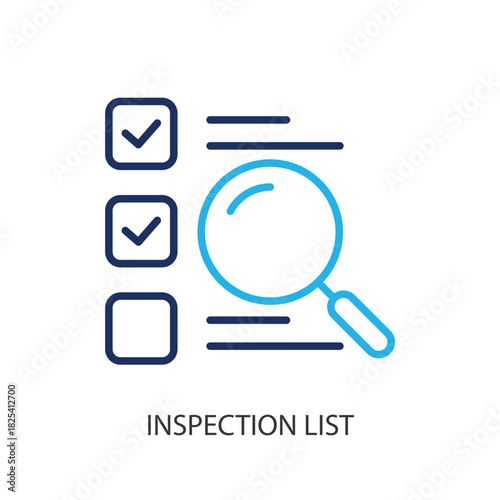 Inspection list thin line icons. Original vector illustration.