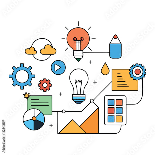 Essential infographic elements include bold icons, clear headings, simple charts, balanced spacing, and vibrant colors that make complex information easy and engaging to follow.
