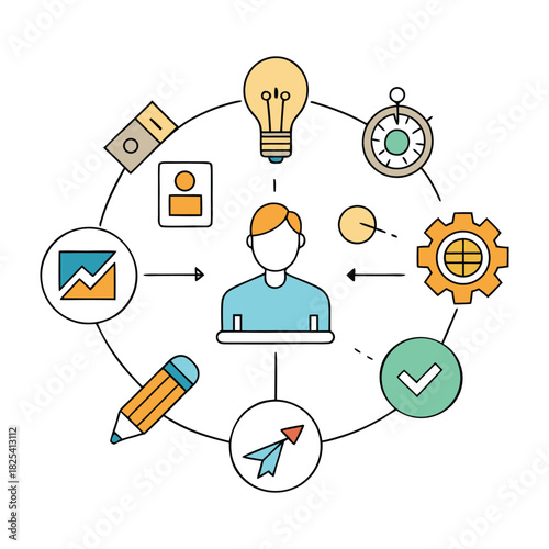 Essential infographic elements include bold icons, clear headings, simple charts, balanced spacing, and vibrant colors that make complex information easy and engaging to follow.
