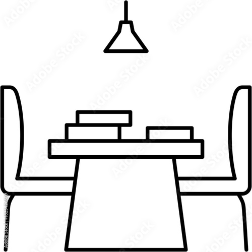 Line Art Reading Room Icon