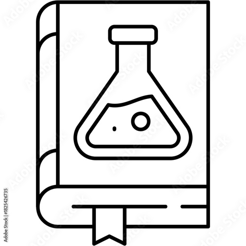 Line Art Science Book Icon