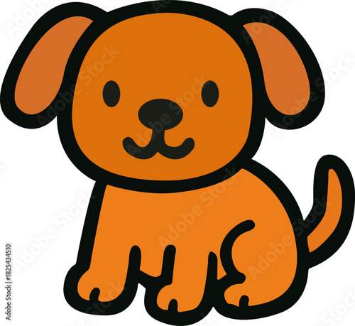 Illustration of a Brown Puppy