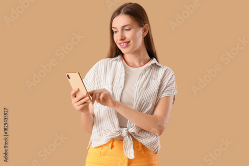 Beautiful young woman with ...