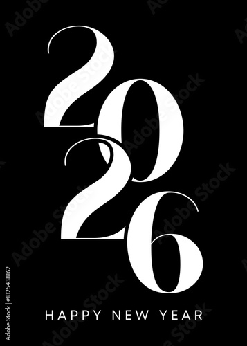 2026 Happy New year design for card, poster, banner