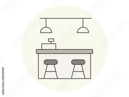 Bar icon. Restaurant icon design. Simple vector icon. Vector illustration.