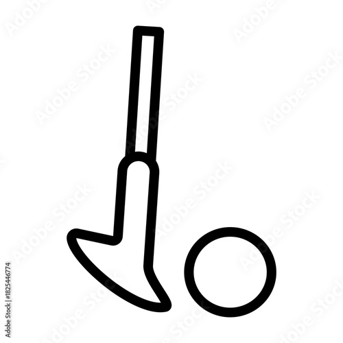 Chip Shot Vector Line Icon Design