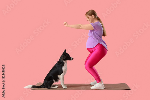Sporty young pregnant woman...