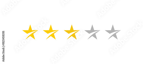 yellow star PNG isolated on transparent background, classic five-point star shape for graphic design and decoration