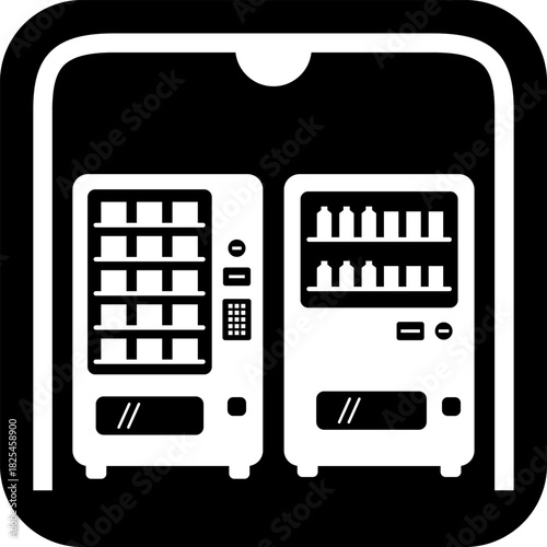 自販機コーナーを案内する標識