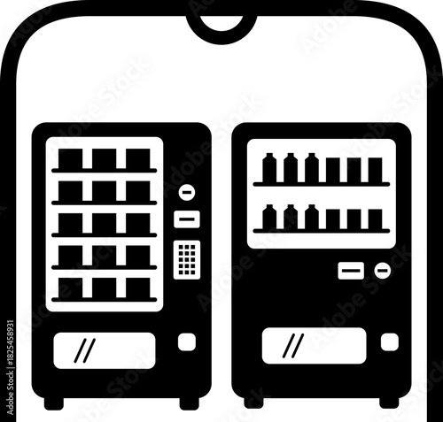 自販機コーナーを案内する標識