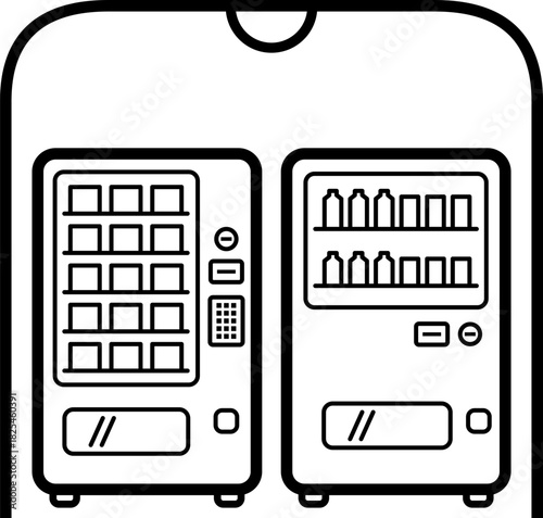 自販機コーナーを案内する標識