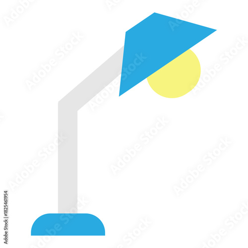 Desk Lamp Vector Flat Icon Design