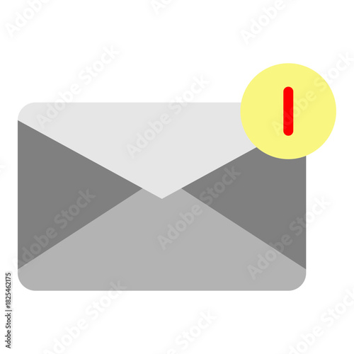 Email Notification Vector Flat Icon Design