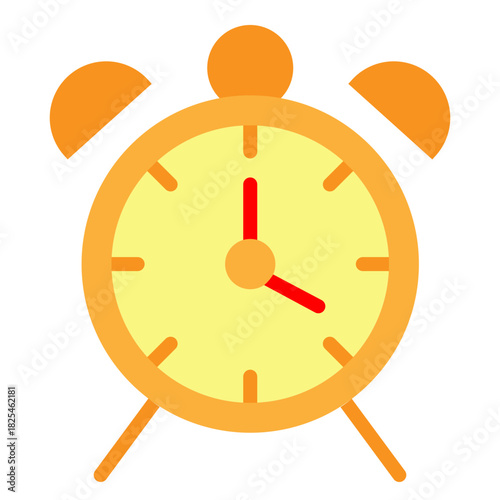 Office Clock Vector Flat Icon Design