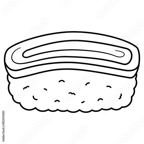 tamago sushi nigiri illustration